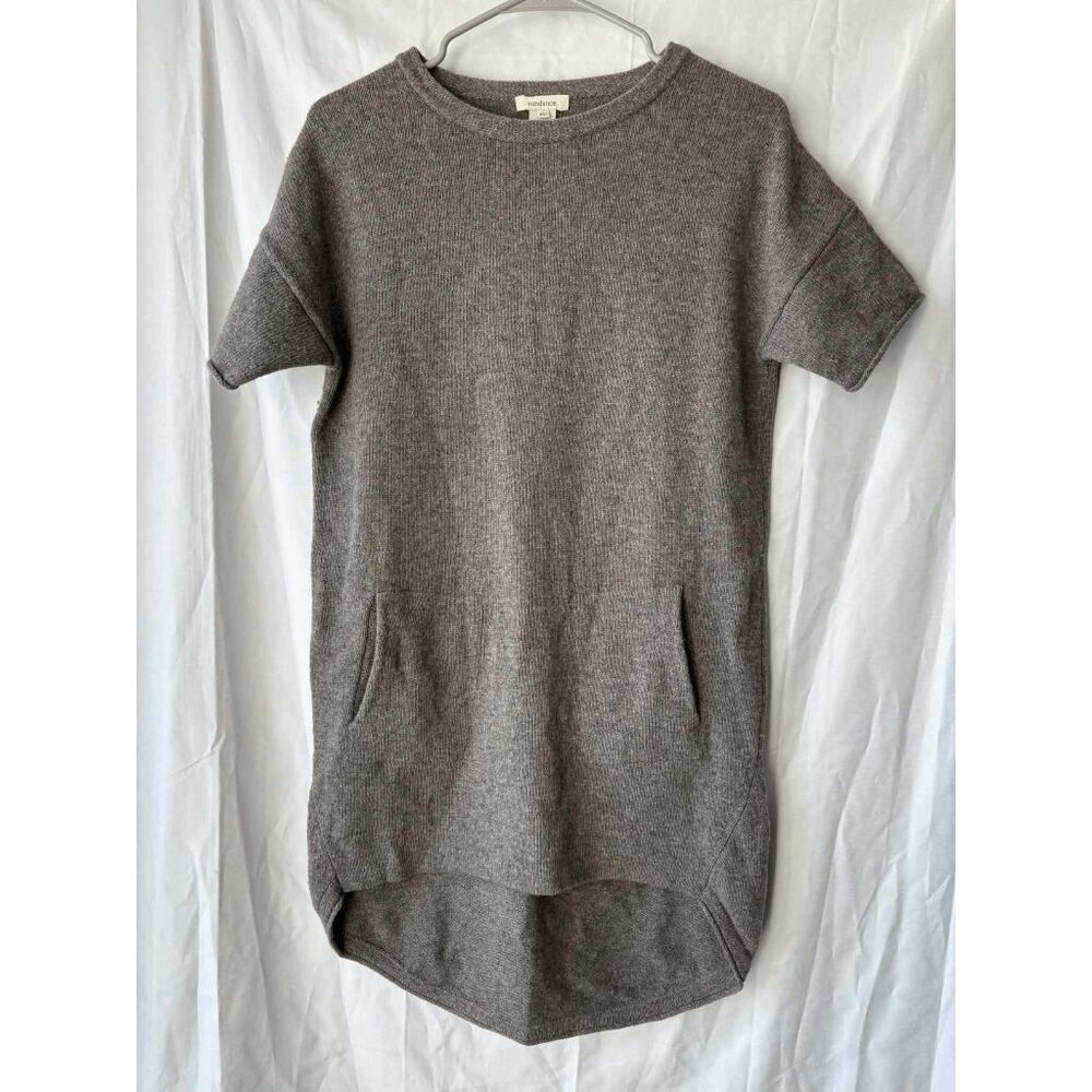 Sundance Merino Wool Blend T Shirt Tunic Dress Womens Size Petite Small
